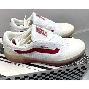 VANS AVE SKATE SPORT LEATHER  WHITE SHOES MEN'S SIZE 5.5